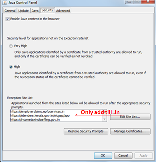 DSC or JAVA not working on PF Site